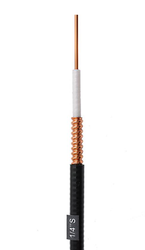 1/4" spiraalvormige gegolfde koperen buis RF 50 ohm coaxiale kabel 0