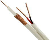 Bare Copper RG59 CCTV Coaxial Cable with 2 × 0.75 mm2 , CCA Power Siamese Cable
