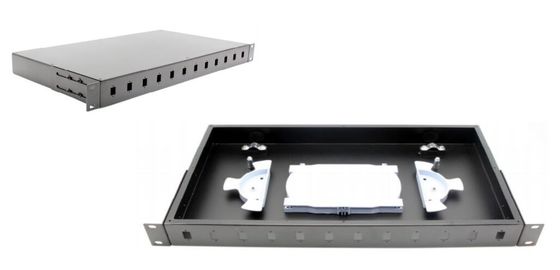1U Height 19 Inch Rack Mountable Fiber Patch Panel Made of Cold Rolled Steel for Optical Network Management