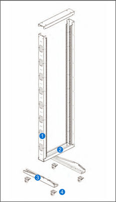 606 Open Rack Server Rack with SPCC Cold Rolled Steel, 250kg Loading Capacity, and 29U-47U Capacity for Data Centers