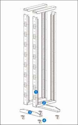605 Data Rack Server Rack with SPCC Cold Rolled Steel, 250kg Loading Capacity, and 29U-47U Capacity