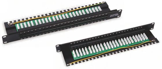 25/50 Ports Voice Patch Panel with 8P4C and IDC Contacts for Data Center Accessories