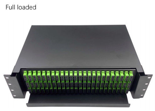 3U 19inch Full Loaded Slide Rail Rack Mount Patch Panel in Cold Rolled Steel for Fiber Optic Management
