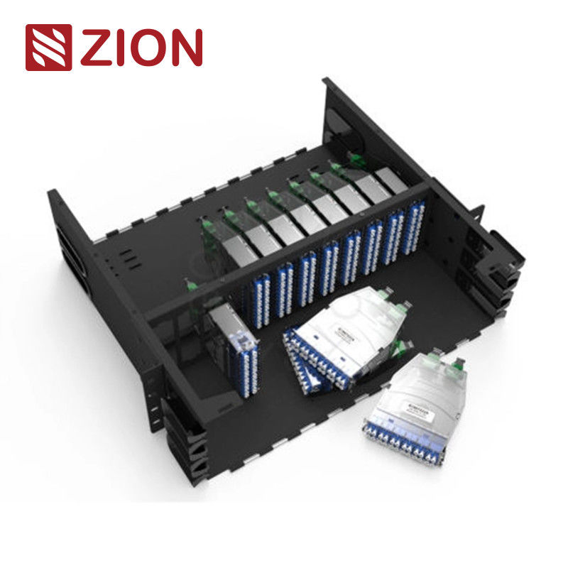 3U UHD 288F Fiber Count MPO MTP Patch Panel with 19" Rack Mountable Cold Rolled Steel Enclosure