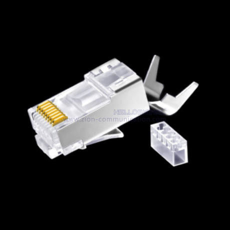 CAT7 FTP RJ45 Connector with Fix Tail Clamp and 8P8C FTC 145 Phosphor Bronze Contact Modular Plug