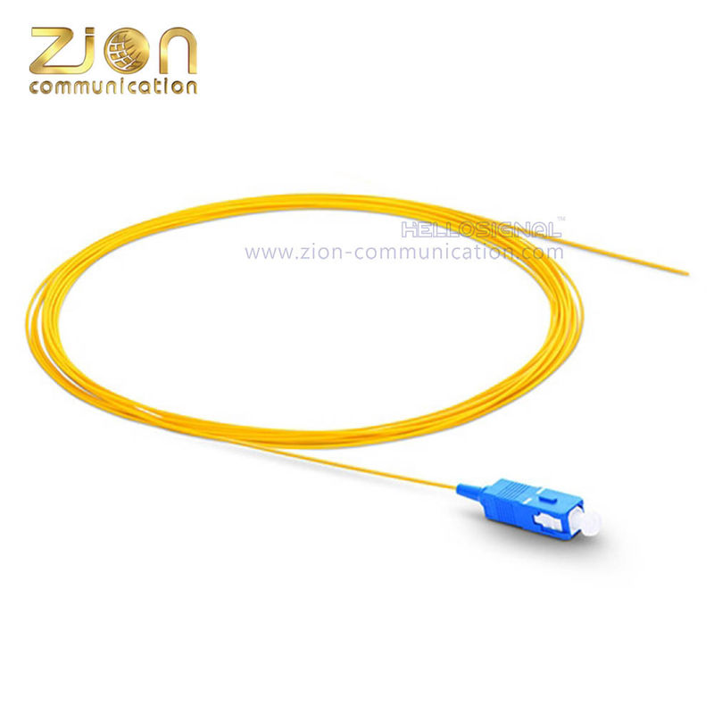 SC UPC Simplex G.652.D Single Mode 6ft Fiber Optic Patch Cord Yellow PVC Jacket